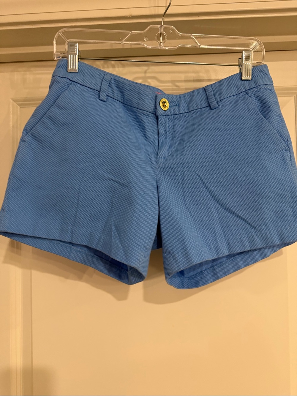 Lilly Pulitzer Light Blue High-Rise Cotton Shorts
